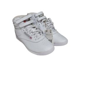 Reebok Classic White Freestyle Hi-Top Sneakers Size 7